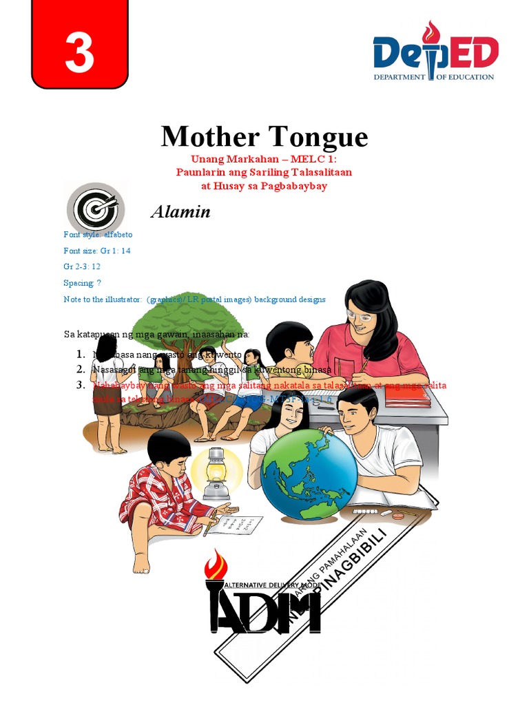 Templates For Mother Tongue Worksheets | PDF