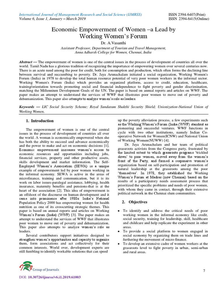 Economic Empowerment of Women in India | PDF | Empowerment | Microfinance