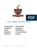 Govt. College University Lahore: Page Farrukh Jamal Department of Economics