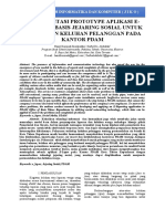 Implementasi Prototype Aplikasi E-Lapor Berbasis Jejaring Sosial Untuk Pelayanan Keluhan Pelanggan Pada Kantor Pdam