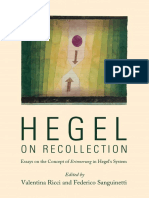 Hegel On Recollection - Essays o - Valentina Ricci