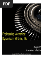 Engineering Mechanics: Dynamics in SI Units, 12e: Kinematics of A Particle