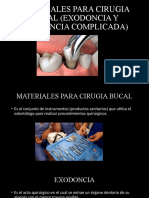 Materiales para Cirugia Bucal (Exodoncia y Exodoncia