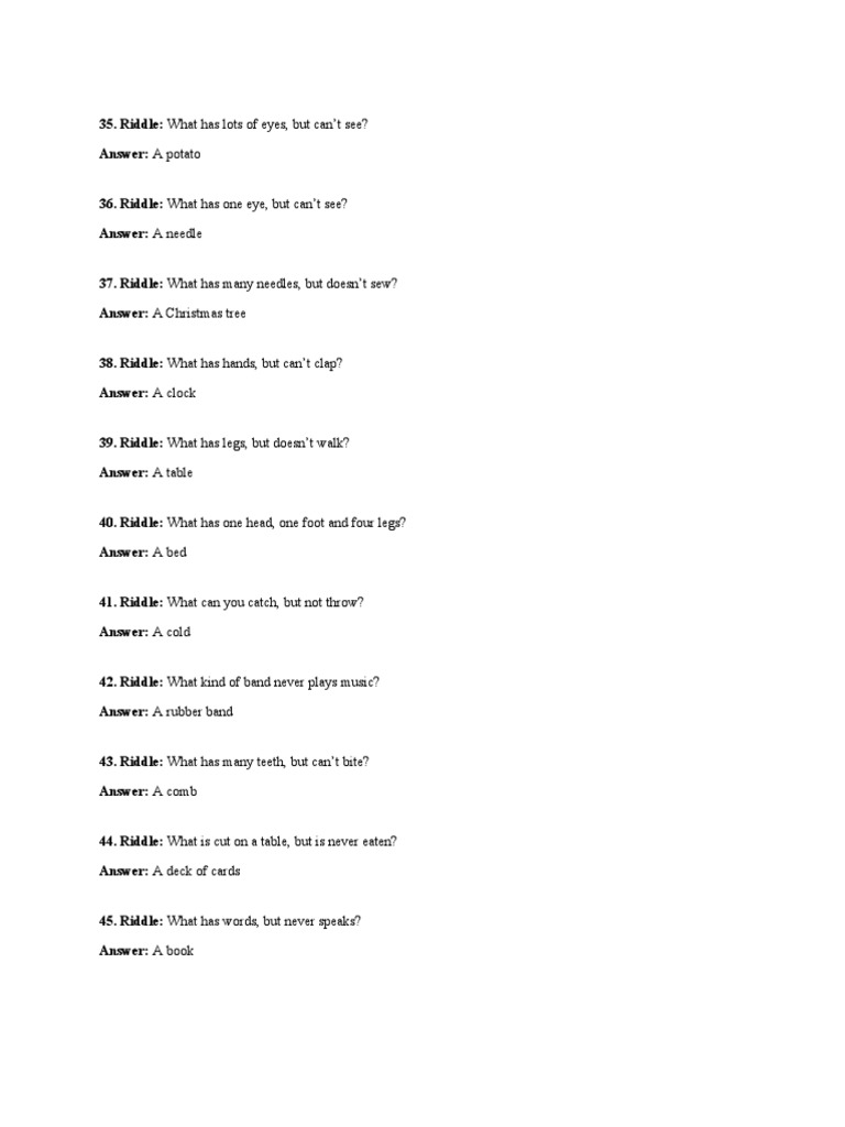 RIDDLES | PDF