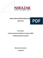 Term Paper - Analysing Kemaman Bitumen Company in Malaysia Bitumen Industry