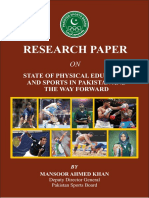 Research Paper On State of Physical Education and Sports in Pakistan and The Way Forward by Mansoor Ahmed Khan