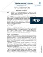 Boletín Oficial Del Estado: Ministerio de Sanidad