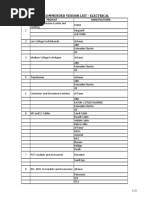 Vendor list- Electrical