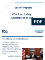 Focus On Imports. FDA Food Safety Modernization Act