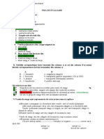 Fisa de Evaluare Sistemul Circulator