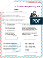 Ficha de Actividad - La Prosa y El Verso