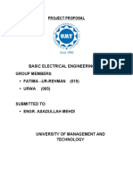 Basic Electrical Engineering Lab Group Members: - Fatima - Ur-Rehman (015) - URWA