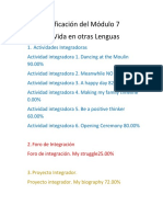Calificacion Del Modulo 7 Mi Vida en Otras Lenguas PDF