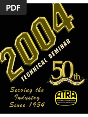 2004 ATRA Seminar Manual Contents | PDF | Transmission