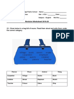 Revision Worksheet 2019-20