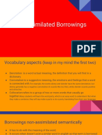 Partly Assimilated Borrowings