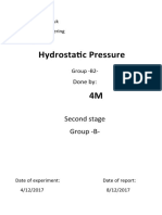 Hydrostatic Pressure: Second Stage Group - B
