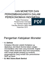 KEBIJAKAN MONETER Di INDONESIA