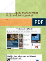 Brand Equity Management #3 Brand Architecture!: Mba / Ii