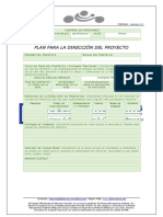 FGPR - 040 - 06 - Plan para La Dirección Del Proyecto