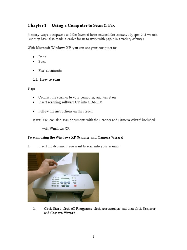 Using Windows Fax and Scan Guide | PDF | Image Scanner | Fax