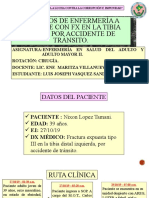 Cuidados de Enfermería A Paciente Con FX EN LA TIBIA DISTAL POR ACCIDENTE DE TRÁNSITO