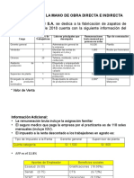 Caso 1 de Mano de Obra Directa e Indirecta