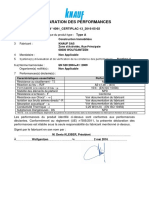 Certificat Des Performances Knauf Plaque PDF