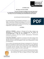 Acuerdo Numero 2 LA CONSTRUCCION DE ZONAS DE ALCANTARILLADO Y RED DE GAS NATURAL