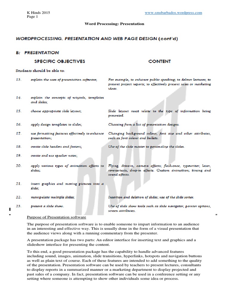 Word Processing Presentation Lect5 | PDF | Page Layout | Microsoft ...