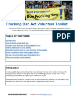 Fracking Ban Act Volunteer Toolkit: Questions? Email