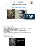 Historia Del Pensamiento Filosófico.: Ortega y Gasset, La Filosofía Desde La Vitalidad