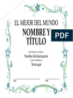 Mejor Del Mundo Plantilla