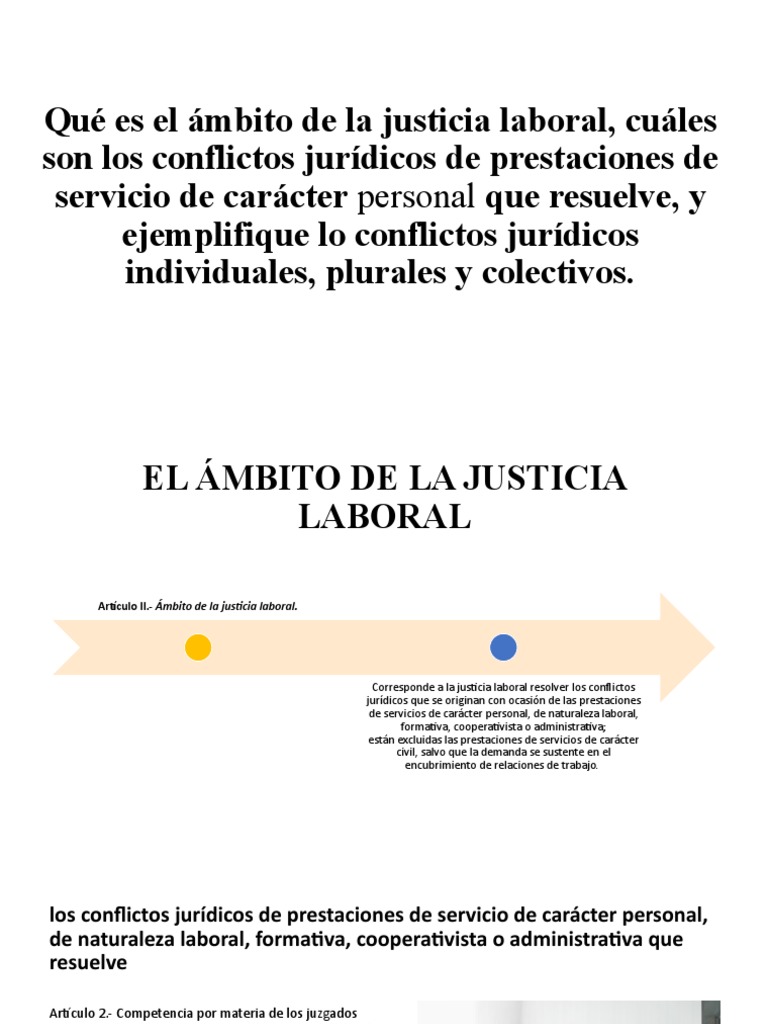 Qué Es El Ámbito de La Justicia Laboral | PDF | Derecho laboral | Juez