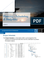 Lecture 6 - Schedule Budgets
