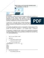 Questionário para alunos sobre aulas remotas na pandemia