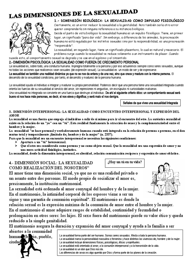 Dimensiones de Sexualidad | PDF | La sexualidad humana | Relaciones íntimas