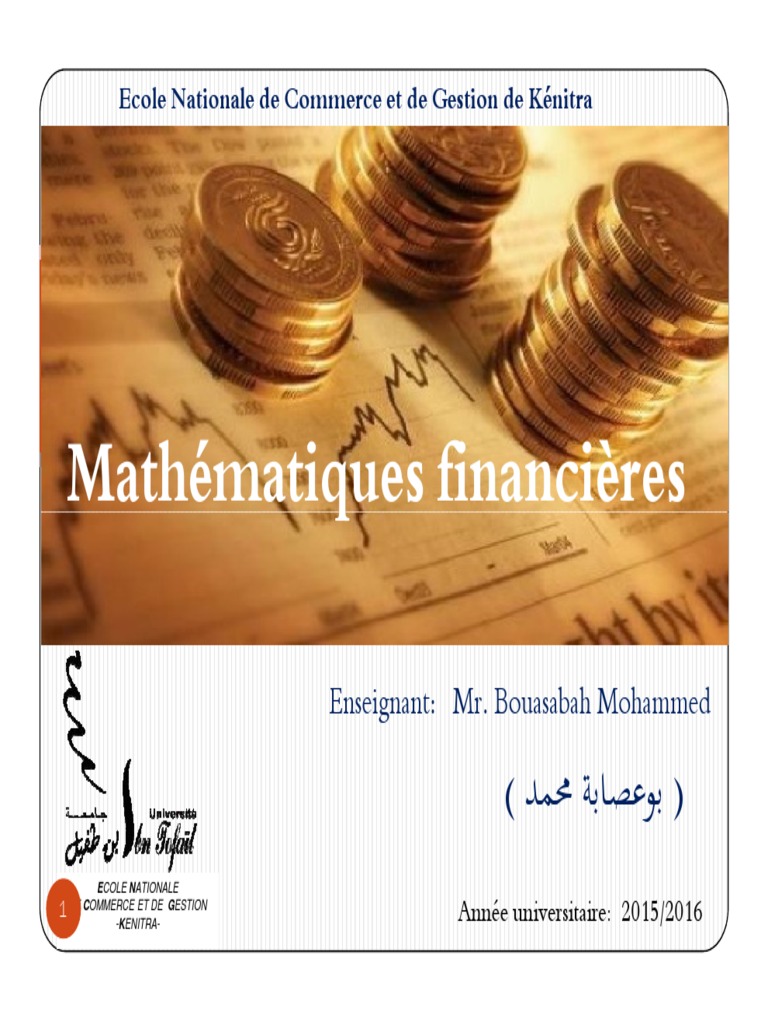 Cours Math Financi - Re Part 1 - 1 - PDF | PDF | Centre d'intérêt | Prêts