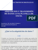 ADQUISICION Y TRANSMISIÓN DE DATOS A UNA PLANILLA EXCEL 2020