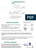 Thermal Properties and Crystallization of Polymers