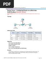 5.1.3.6 Packet Tracer - Configuring Router-on-a-Stick Inter-VLAN Routing Instructions IG - T