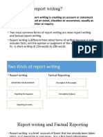 What Is Report Writing?