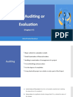 Project Auditing or Evaluation: Chapter # 5