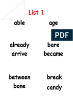 Chart (Basic Sight Words)