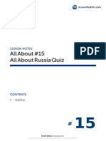 All About #15 All About Russia Quiz: Lesson Notes