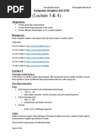 Week # 02 (Lecture 3 & 4) : Computer Graphics (CS-575)