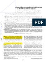 Influence of Stroke Infarct Location On Functional Outcome