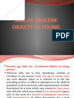 SALE OF OBSCENE OBJECTS TO MINORS UNDER INDIAN LAW