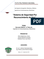 Sistema de Seguridad Por Reconocimiento de Voz (Tesis de Ingenieria ESIME) - Unlocked PDF