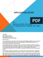 Application Letter: By: Annisa Putri Ruliandi Ni Nengah Ayu Laksmi Sri Devi
